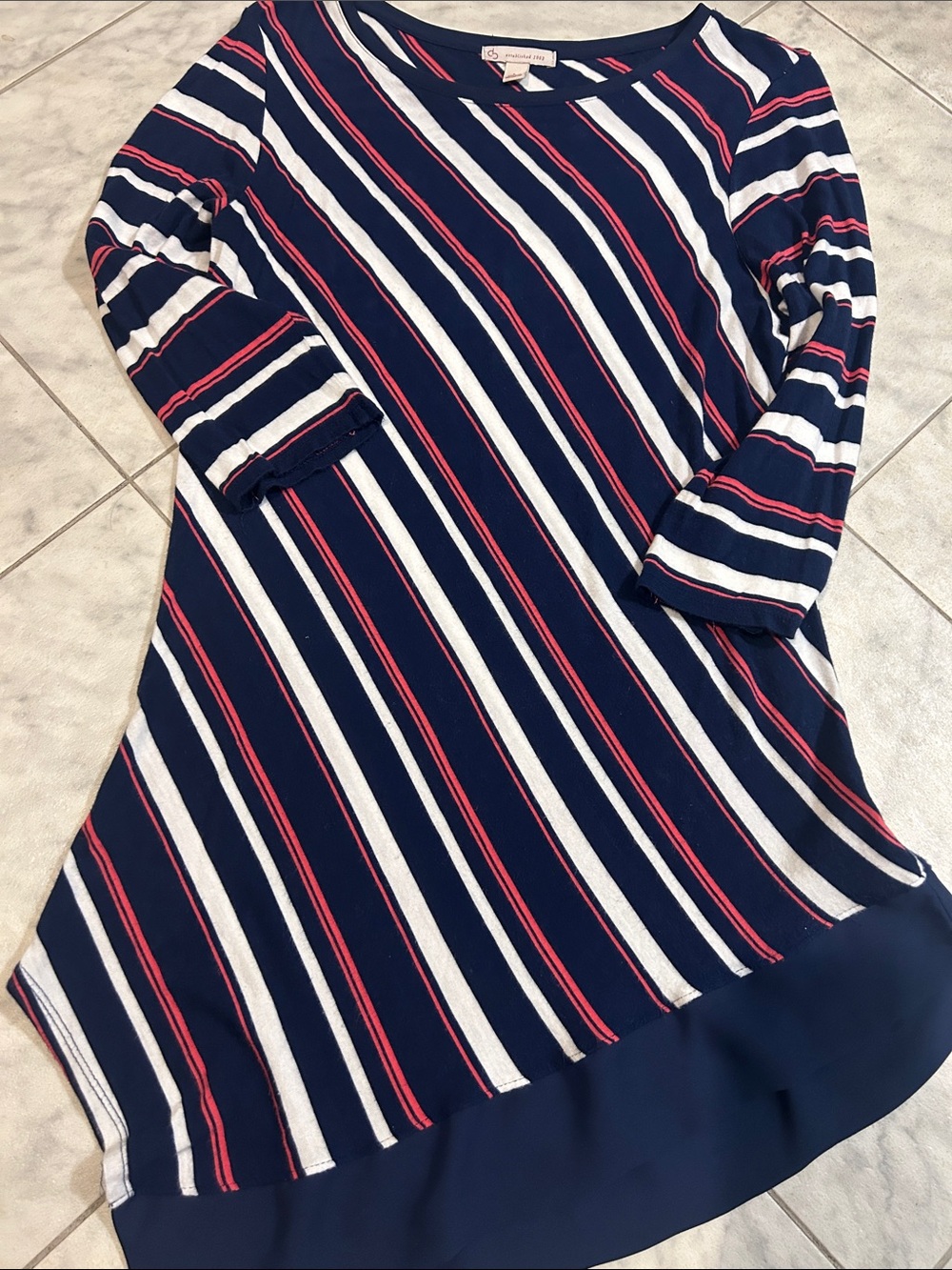 Red, white & blue Tunic Top